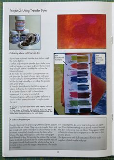 an article in the art book shows how to use acrylic paint