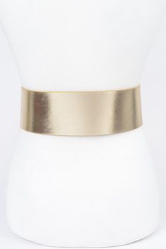 Add a touch of glamour to your outfit with our Metallic Classy Wide Fashion Belt. This stylish and versatile accessory is perfect for cinching your waist, creating a sleek and flattering silhouette. Elevate your style and add a touch of sophistication to any look with our Metallic Classy Wide Fashion Belt. One Size Belt Length - 39.5" Width - 3" Polyurethane, Mix Metal Lead & Nickel Compliant Modern Fitted Corset Belt For Party, Spring Evening Corset Belt, Gold Fitted Belt For Formal Occasions, Trendy Gold Party Belt, Chic Adjustable Belts For Party, Formal Fitted Gold Belt, Adjustable Chic Corset Belt For Spring, Elegant Evening Corset Belt, Chic Evening Corset Belt