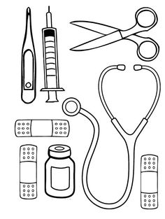 Doctor Bag Craft, Stethoscope Drawing, Doctor Craft, Community Helpers Crafts, Community Helpers Preschool Activities, First Aid For Kids, Community Nursing, Community Helpers Preschool, People Who Help Us