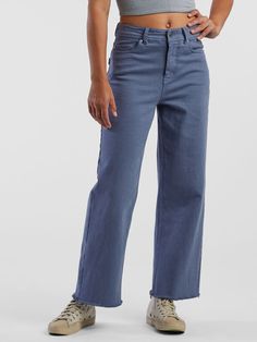 Toad & Co Miraculous Canvas Cutoff Pants Blue Pants For Everyday Fall Wear, Cotton Flare Jeans Relaxed Fit, Versatile Cotton Flare Jeans With Relaxed Fit, Versatile Everyday Straight Leg Bottoms, Versatile High Rise Wide Leg Cotton Pants, Versatile Relaxed Fit Flare Cotton Jeans, Versatile Straight Leg Bottoms For Everyday, Versatile Denim Blue Bottoms With Elastic Waistband, Versatile Everyday Denim Pants