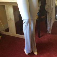 Bell bottoms are back!! This leggings are made out of goregous Stretch Verona fabric, so comfortable and silky!! Italian fabrics are the best! High waist, long boot cut They are just 1/4 of regular retail price only because I have just few  left.. majority in size Large.  Please use this size chart.. on the last picture They can be matched with this charming sheer pareo ( last 2 pictures) or with the same color tops.  The bell bottom part is sewn to upper part of the leggings. Great fit!! Sweet and elegant look, great to wear for any occasion, especially small weddings or pool parties. Wonderful stretch fabric easy to wash in the washing mashine and dry in the dryer.. but also easy to travel with it. The item is new in the package but it comes from old stock. This fabric is not in producti Elastane Yoga Pants, Stretch Full Length Elastane Legwear, Stretch Full-length Elastane Legwear, Fitted Wide Leg Yoga Leggings, Stretch Elastane Legwear, Fitted Legwear For Yoga, Full Length Tights With Elastic Waistband, Fitted Full-length Leggings With Elastic Waistband, Full Length Stretch Pants In Solid Color