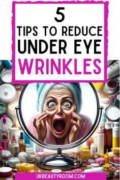 Are you looking for tips on how to get rid of under eye wrinkles? In this post I have included five proven remedies for increasing collagen production under the eyes, as well as my own daily routine to reduce eye wrinkles.  remedies, treatment, to remove, to get rid, remedies diy, botox for, exercise, filler, anti aging, and dark circles, home remedies, when smiling.