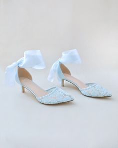 Pointed Toe Lace Wedding Shoes, Pointed Toe Wedding Shoes With Laces, Lace-up Lace Heels For Ceremony, Lace Ankle Strap Heels For Ceremony, Ceremony Lace Ankle Strap Heels, Lace-up Heels With Wrapped Heel For Wedding, Lace Low Heel Wedding Shoes, Blue Flat Heel Wedding Shoes, Wedding Low Heels