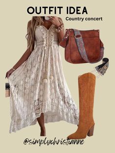 Dresses To Wear With Cowboy Boots - SimplyChristianne Midi Dress With Cowboy Boots, Formal Dress With Boots, High Low Prom Dress, Beachy Dresses