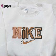 Introducing our Vintage Nike Embroidered Sweatshirt, a timeless piece that combines style and comfort. Crafted with meticulous attention to detail, Vintage Nike Volleyball Sweatshirt, White Embroidered T-shirt For Fall, White T-shirt With Embroidered Text For Fall, Casual White Sweatshirt With Machine Embroidery, White College Sweatshirt With Machine Embroidery, White Machine Embroidery Sweatshirt For College, White Machine Embroidered Tops For Streetwear, White Embroidered Logo Top For College, Embroidered Tops For College In Fall