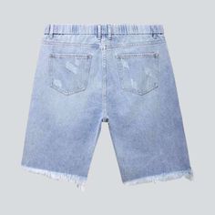 Introducing our 2023 Summer Collection of Torn Denim Shorts with Drawstrings perfect for a rock-n-roll-style look!Why These Shorts Should Be Your Next PurchaseThese shorts are a unique blend of established vogue and couture style. With a mid-waistline and drawstrings closure. they are patterned to flatter your curves. The frayed and stretchy fabric adds a daring edge. while the rubber zipper ensures ease of wear.Standout Features: Grunge Look: These shorts are perfect for creating a seattle-soun Denim Drawstring Shorts, Trendy Streetwear Shorts With Drawstring, Trendy Drawstring Shorts For Streetwear, Denim Blue Shorts With Frayed Hem For Streetwear, Streetwear Short Bottoms With Frayed Hem, Blue Frayed Hem Shorts For Streetwear, Short Bottoms With Frayed Hem For Streetwear, Casual Ripped Knee-length Shorts, Mens Jean Shorts