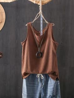 Brand Name:streetsangels,Elasticity:Slight Strech,Fabric Type:Linen,Material:Cotton,Material:Linen,Style:Casual,Clothing Length:Regular,Decoration:None,Tops Type:Tank Tops,Item Type:Tops,SizeBustLength CMinchCMinchS9437.015923.23M9637.806023.62L10039.376124.02XL10440.946224.412XL10842.526324.80 Note:Please allow 2-3cm differences due to manual measurement.(1cm=0.39inch, 1 inch=2.54cm) If you dont know how to choose size, please contact our customer service. Summer Tanks, Printed Satin Dress, Loose Vest, Elegant Sweater, Jumpsuit Elegant, Suspender Skirt, Ruffle Sleeve Dress, Knitted Tops, Linen Style