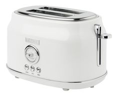 a white toaster sitting on top of a counter