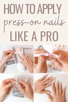 Fake Nails With Gel Polish, Fake Nail Organization, Buy Fake Nails, Glue On Nails Tips, How To Put On Nails With Glue, Fake Glue On Nails, Press On Nails Step By Step, Best Diy Nails At Home