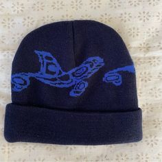 Nwot Wool Hat. Navy Blue With Whale Design. Super Warm! Whale Design, Wool Hat, Color Blue, Navy Blue, Wool, Navy, Hats, Women Shopping, Blue