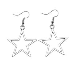 Star Girl Earrings | BOOGZEL CLOTHING – Boogzel Clothing Grunge Earrings, Silver Star Earrings, Gothic Earrings, Pendant Earring, Pearl And Diamond Earrings, Moonstone Earrings, Girls Earrings, Star Pendant, Star Charms