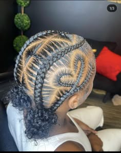 Braided Heart Hairstyles, Heart Hairstyles, Braided Heart, Lil Girl Hairstyles, African Hair Braiding Styles