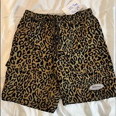 Nwot, Velvet Cheetah Print, Side Pocket Leopard Print Shorts For Summer Vacation, Leopard Print Beach Shorts For Summer, Leopard Print Shorts For Vacation, Leopard Print Short Bottoms For Vacation, Leopard Print Vacation Shorts, Leopard Print Cotton Shorts For Summer, Casual Summer Bottoms With Tiger Print, Casual Tiger Print Bottoms For Summer, Summer Leopard Print Cotton Shorts