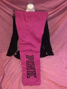 New vs pink boyfriend loose fit bright fuchsia with a black logo with pockets logo pants! Check out my other Vs pink listings! Casual Pink Cotton Sweatpants, Pink Cotton Sweatpants, Pink Letter Print Bottoms For Streetwear, Trendy Pink Sweatpants With Letter Print, Sporty Pink Loungewear Pants, Sporty Pink Lounge Pants, Pink Cotton Sporty Sweatpants, Sporty Pink Cotton Pants, Trendy Pink Relaxed Fit Sweatpants