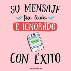 a pink poster with an image of a cell phone and the words su mensaje fu