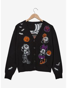 Disney Mickey Mouse and Friends Halloween Costume Glow-in-the-Dark Cardigan | BoxLunch Stitch Halloween Costume, Halloween Costumes Friends, Plus Size Cardigans, Disney Pixar Cars, Mickey Mouse And Friends, Big And Tall Outfits, Disney Merchandise, Disney Halloween, Disney Outfits