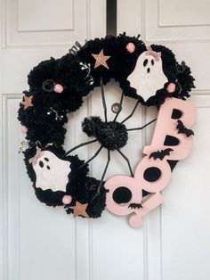 a wreath that has some decorations on it