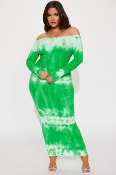 Available In Lime And Purple/combo. Maxi Dress Off Shoulder Long Sleeve Tie Dye Design Stretch Disclaimer: Due To The Specialized Wash. Each Garment Is Unique. 94% Cotton 6% Spandex Imported | Eccentric Bizarre Maxi Dress in Lime size Small by Fashion Nova Green Long Sleeve Bodycon Summer Dress, Green Stretch Maxi Dress For Fall, Spring Green Maxi Bodycon Dress, Spring Green Bodycon Maxi Dress, Green Bodycon Maxi Dress For Spring, Non-stretch Green Bodycon Dress For Spring, Tie Dye Designs, Fashion Nova, Off Shoulder