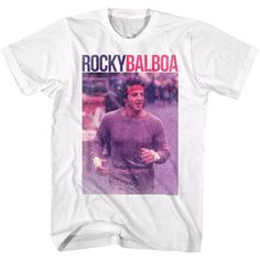 Rocky Pic With Name Men's T-ShirtMen's t-shirt featuring Rocky Pic With Name. High quality, professionally screen printed graphics and machine washable classic movie t-shirts & TV graphic tees. Size: Men's Color: White Men's Short Sleeve T-Shirt 100% ring-spun cotton preshrunk jersey knit Officially Licensed Carl Weathers, Street Portrait, Rocky Balboa, Disney Stars, Movie T Shirts, Balboa, Vintage Photo, Yoga Clothes, Shirt White