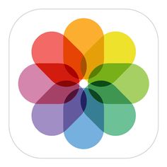 the logo for an app that is designed to look like a flower with different colors