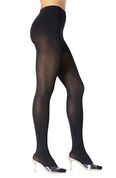 These opaque tights feature a premium handfeel that's smooth to the touch and has lots of stretch for everyday comfort. Polyamide/elastane Machine wash, line dry Imported Sleek Full-length Solid Tights, Sleek Full Length Solid Color Tights, Sleek Full-length Tights, Compressive Solid Elastane Hosiery, Compressive Elastane Hosiery, Sleek Smoothing Elastane Tights, Sleek Black Smoothing Tights, Compressive Elastane Tights, Sleek Compression Tights In Solid Color