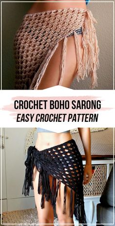 crochet boho sarong easy crochet pattern with instructions for beginners