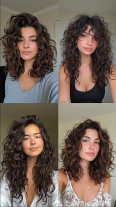 Layered Curly Hair, Curly Hair Photos, Wavy Haircuts, Haircuts For Wavy Hair, Haircuts For Curly Hair, Stylish Haircuts, Curly Hair Inspiration, Round Faces