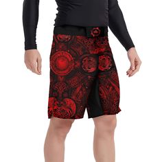 Viking Suncatcher Red Fight Shorts - Elite Performance Wear The Viking Suncatcher Red Fight Shorts are crafted from high-quality polyester and spandex, providing optimal comfort and performance for various combat sports. These fight shorts are perfect for boxing, MMA, BJJ, grappling, fitness, and CrossFit enthusiasts who demand only the best. Top-Notch Material Constructed with a blend of polyester and spandex, these fight shorts offer excellent durability and flexibility. The fabric is designed Martial Arts Shorts, Gym Shorts Men, Shorts Workout, Boxing Shorts, Mma Boxing, Rash Guard Women, Combat Sports, Martial Art, Compression Pants