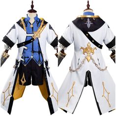 White Anime Print Cosplay Costume, White Anime Cosplay Costume For Fantasy Events, White Themed Cosplay Costume For Fantasy Events, White Fantasy Costume With Anime Print, Fantasy White Costume With Anime Print, White Themed Costume For Fantasy Events, Elven Costume For Cosplay Events And Costume Parties, Elven Style Costume For Cosplay Events And Costume Parties, White Elven Costume For Fantasy Events