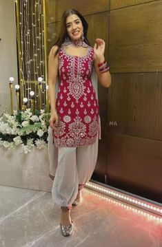 White And Red Suits For Women Indian, Suit With Salwar Design, Party Dress Indian Fashion Styles, Salwar Designs For Wedding, Suit Traditional Women, Patiala Dress Designs, Desi Suits For Women, Indian Salwar Suit Designs, Karwachauth Captions