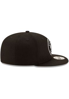 Wear your Nets style with pride in this Brooklyn Nets New Era Black Basic 9FIFTY Snapback Hat! This Nets Snapback Hat features a front embroidered team logo. Dunk 'em, Nets! Front embroidered logo, Fashion alternate colorway, Side New Era Flag, Back plastic snapback, Adjustable closure, Polyester material, Polyester, Wipe clean with cloth or cleaning kit, 4 Black Visor Fitted Hat, Black Fitted Hat With Flat Crown For Sports Events, Black Flat Crown Fitted Hat For Sports Events, Black Baseball Cap With Flat Crown For Fans, Black Sports Hat With Flat Crown, Black Snapback Hat With Flat Crown For Sports, Black Snapback Hat For Sports Events, Black Flat Crown Baseball Cap For Fans, Black Flat Crown Snapback Hat For Fan Gear