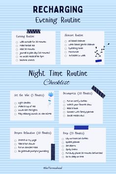 Discover the ultimate night routine checklist to recharge your evenings and ensure a restful sleep! 🌙✨ From relaxing rituals to practical tips, our guide helps you wind down effectively, boosting both your mental and physical health. 🛏️💤 Get ready to embrace a rejuvenating nighttime routine that prepares you for a productive tomorrow! #NightRoutine #EveningRoutine #BetterSleep #SelfCare #RelaxationTips #BedtimeRoutine #Wellness #HealthyHabits #RechargeYourself Night Routine Checklist, Bedtime Stretches, Routine Checklist, Time Routine, Nighttime Routine, Night Time Routine