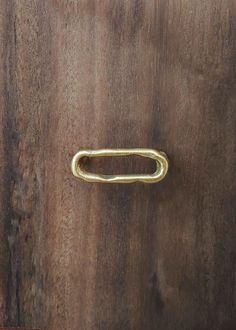 a wooden door with a metal handle on it