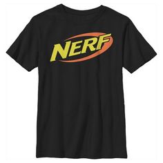 It's Nerf or nothing! Prepare for battle with this officially licensed Nerf Classic Logo Boys' Graphic T-Shirt. The toy brand is all about bringing home the fun and this classic tee will be no different. The bright colorful Nerf logo is printed at the center of this youth tee and is perfect for fans everywhere. Hit a bullseye when it comes to your style with apparel that celebrates your favorite foam blasters! Husky Black, Nerf Party, Toy Brand, Kids Clothes Boys, Boy Tees, Classic Logo, Direct To Garment Printer, Boys Shirts, Logo Graphic