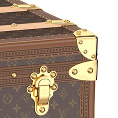 LOUIS VUITTON® - Courrier Lozine 110 - Brown Hand Carry Luggage, Louis Vuitton Trunks, Boutique Louis Vuitton, Lv Luggage, Vintage Trunk, Louis Vuitton Trunk, Louis Vuitton Store, Wood Trunk, Vintage Trunks