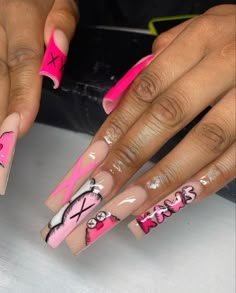 Short Dior Nails, Square Acrylic Nails Long, Nails Long Acrylic, Acrylic Nails Long, Nails Long Square, 2022 Nails, Girl Essentials, Nail Goals, Acrylic Nail Set