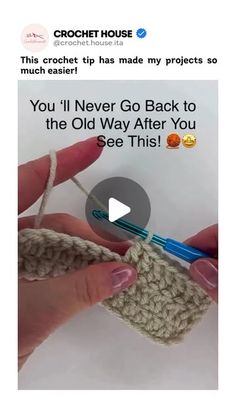 someone is crocheting the back to the old way after you see this video