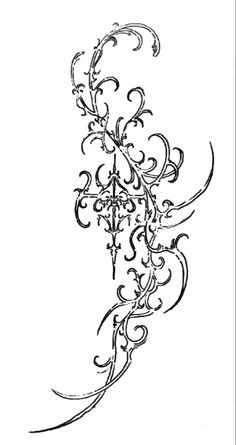 an ornate design with swirls and scrolls