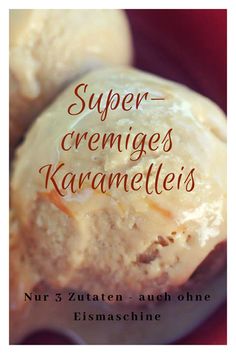 some kind of food that is on a red plate with the words super cremeges karameleis