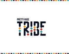 the logo for pretty huge tribe, which has been designed by person and is made with geometric