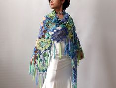 Multicolor Shawl İf you purchase 3 or more items please use ''BONUS'' as Coupon Code for 10% discount during the check out. MATERİAL: 100% pure cotton. COLOR: Multicolor as shown ( blue, mint, turquoise, lilac, yellow ) MEASUREMENTS: Length: 79'' ( 200cm) Width: 39'' (100cm) (without fringes) CARE INSTRUCTIONS: For best results, hand wash in cold water & lay flat to dry. More shawls and wraps in my shop: https://www.etsy.com/shop/Minnoshko?ref=l2-shopheader-name§ion_id=20621720 More handmade Spring Bohemian Crochet Shawl, Bohemian Crochet Lace Shawl For Spring, Green Bohemian Shawl For Wedding, Green Bohemian Wedding Shawl, Spring Festival Crochet Shawl, Green Bohemian Scarf Wrap, Crochet Shawl For Spring Festival, Green Bohemian Shawl Dupatta, Bohemian Multicolor Shawl For Weddings