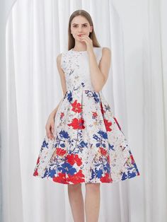 Elegant Flower Jacquard Party Dress Luxurious Party, Summer Ball, Mens Undershirts, Jacquard Dress, Cocktail Party Dress, Blazer Outfits, Floral Sleeveless, Flower Fashion, Blazer Dress