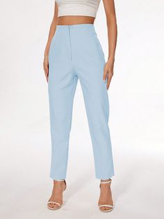 Elevate your wardrobe with these Ladies Stylish Slim-Fit Straight Leg Pants. Perfect for both casual and formal occasions, these pants offer a slim and flattering fit for a touch of sophistication. Crafted with high quality materials, these pants provide both comfort and style. Enjoy free shipping with your purchase. Features : Great quality, Comfortable, Maximum Comfort Style : Casual Details : Pocket, Zipper Closure Type : Zipper Fly Color : Black Pattern Type : Plain Type : Straight Leg Waist Women Trousers, Tea Length Dresses, Wedding Dresses Plus Size, Women Pants, Pants Casual, Slim Fit Trousers, Plus Size Maxi Dresses, Straight Pants, Comfortable Fashion