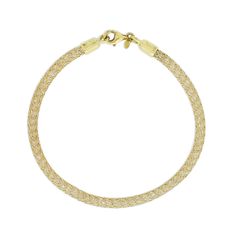 14K Yellow Gold Mesh Bracelet with Created White Sapphires. The bracelet measures approximately 7.50" in length. Island Life Style, Detailed Jewelry, Mesh Bracelet, Fine Jewels, Metal Bracelets, White Sapphire, Chain Lengths, Gold Bracelet, Sapphire