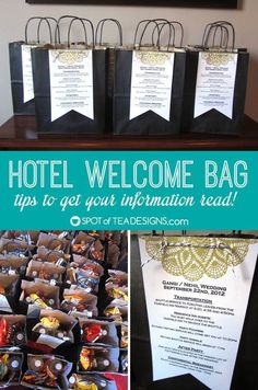 the hotel welcome bag tips to get your information read by scottteadeson com