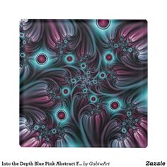 Into the Depth Blue Pink Abstract Fractal Art Glass Coaster Purple Colour Shades, Art Glass Ornaments, Photo Tiles, Fantasy Homes, Cloth Napkin, Pink Abstract, Acrylic Photo