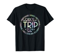 PRICES MAY VARY. Girls Trip 2024 Besties Vacation Matching is the perfect Girls Trip tee and for girls who loves trip and vacation and birthday bachelorette party girls birthday squad sisters trip s girls bachelorette trip Girls Trip 2024 (unbreakable bonds unstoppable laughter unforgettable memories) are you looking for a cute girls trip tee? Girls Trip 2024 Weekend Vacation Matching tee is the best for you Lightweight, Classic fit, Double-needle sleeve and bottom hem Sisters Trip, Perfect Sisters, Matching Sisters, Girls Night Party, Girls Vacation, Travel Tees, Bachelorette Trip, The Perfect Girl, Family Birthday