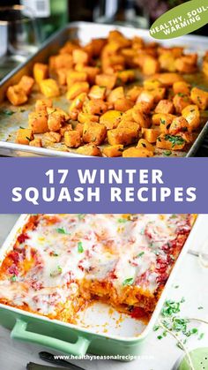 Winter Squash Recipes on two photos. Healthy Squash Recipes, Winter Squash Recipes, Cooked Meal, Easy Chicken Dinner Recipes, Harvest Recipes, Butternut Squash Recipes, Love Winter, Warm Home, I Love Winter