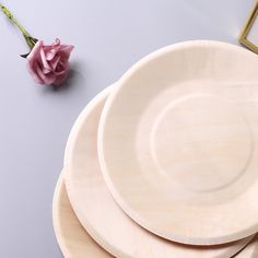 25 Pack | 9inches Eco Friendly Natural Birchwood Wooden Round Dinner Plates Plastic Kitchenware, Compostable Plates, Mystical Unicorn, Parties Decorations, Wood Plates, Plastic Cutlery, Wedding Plates, Rainbow Wedding, Chic Table