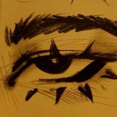 a drawing of an eye is shown in black and white